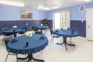 The dining room at Marysville Post Acute