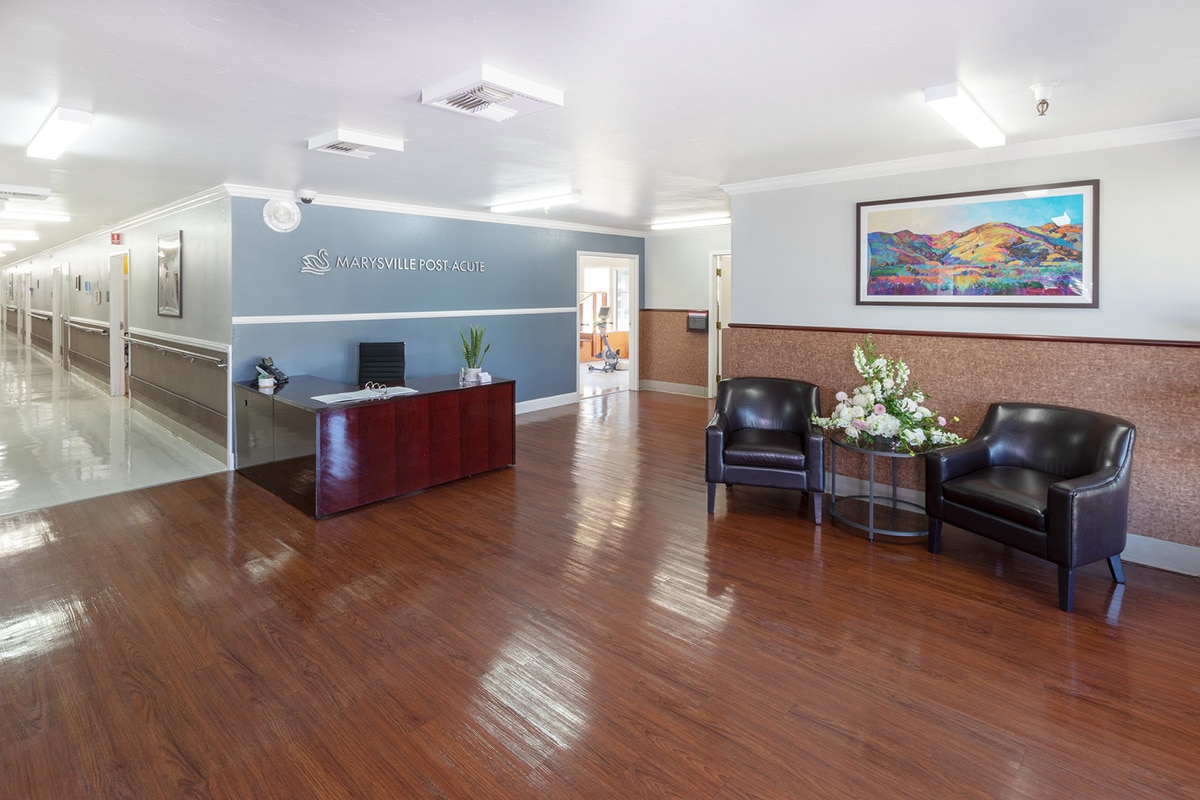 The lobby at Marysville Post Acute