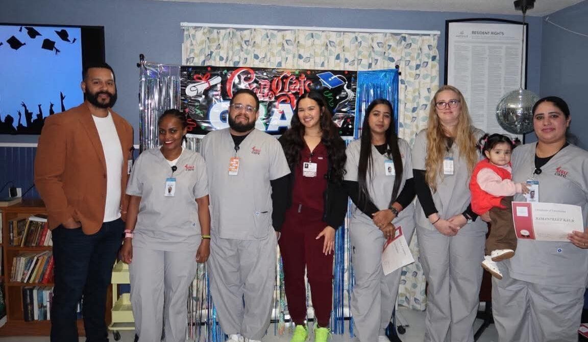 CNA students at Marysville Post Acute